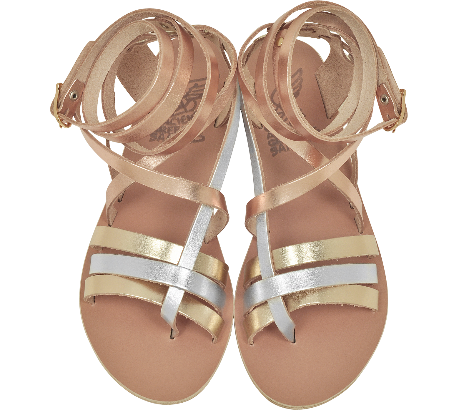 Ancient Greek Sandals Satira Multicolor Metallic Leather Sandal 36 IT ...