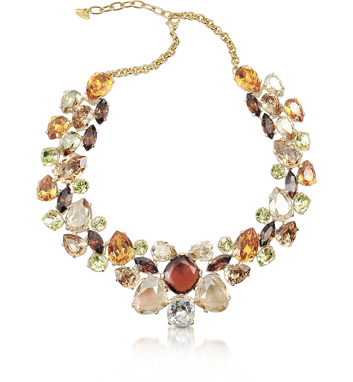 Halskette mit vielfarbigen Kristallen - AZ Collection