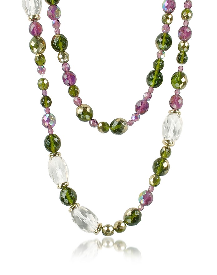 Double Beaded Long Chain Necklace - AZ Collection