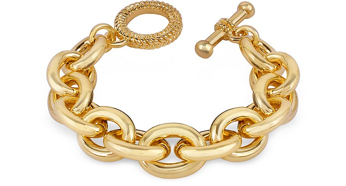 Gold Plated Chain Toggle Bracelet