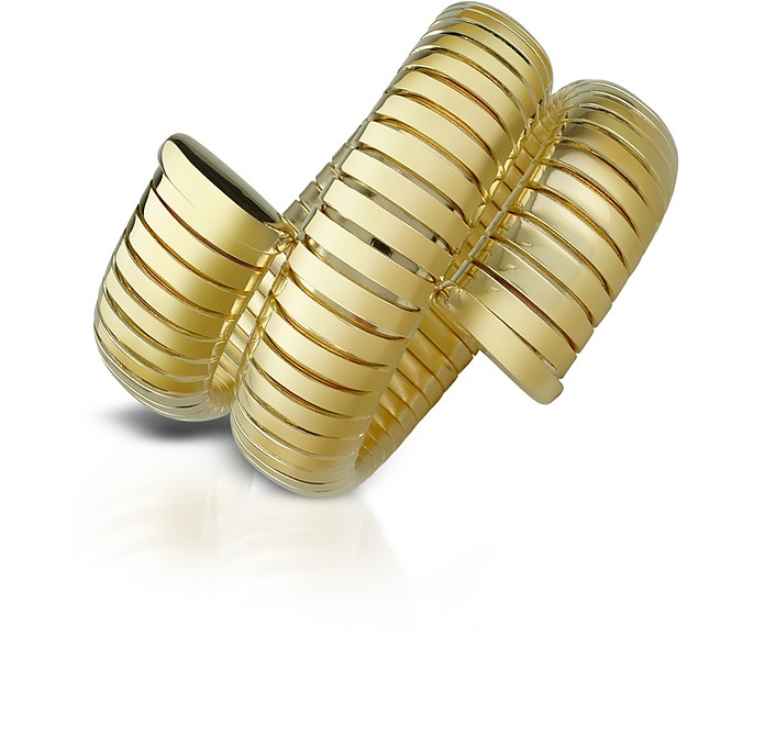 Gold Plated Winding Snake Stretch Bracelet - AZ Collection