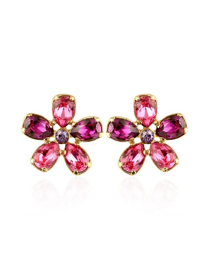 Flower Gold Plated Clip-On Earrings - AZ Collection