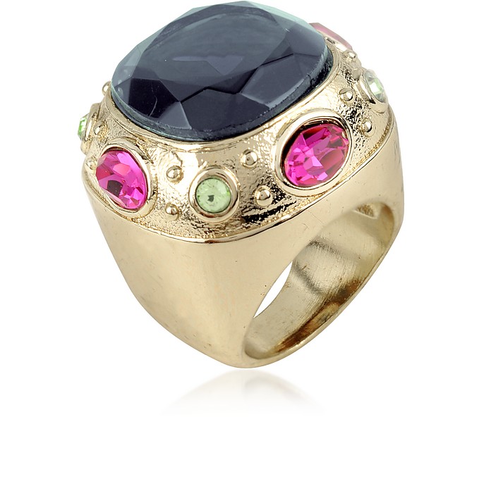 Large Crystal Stone Ring - AZ Collection