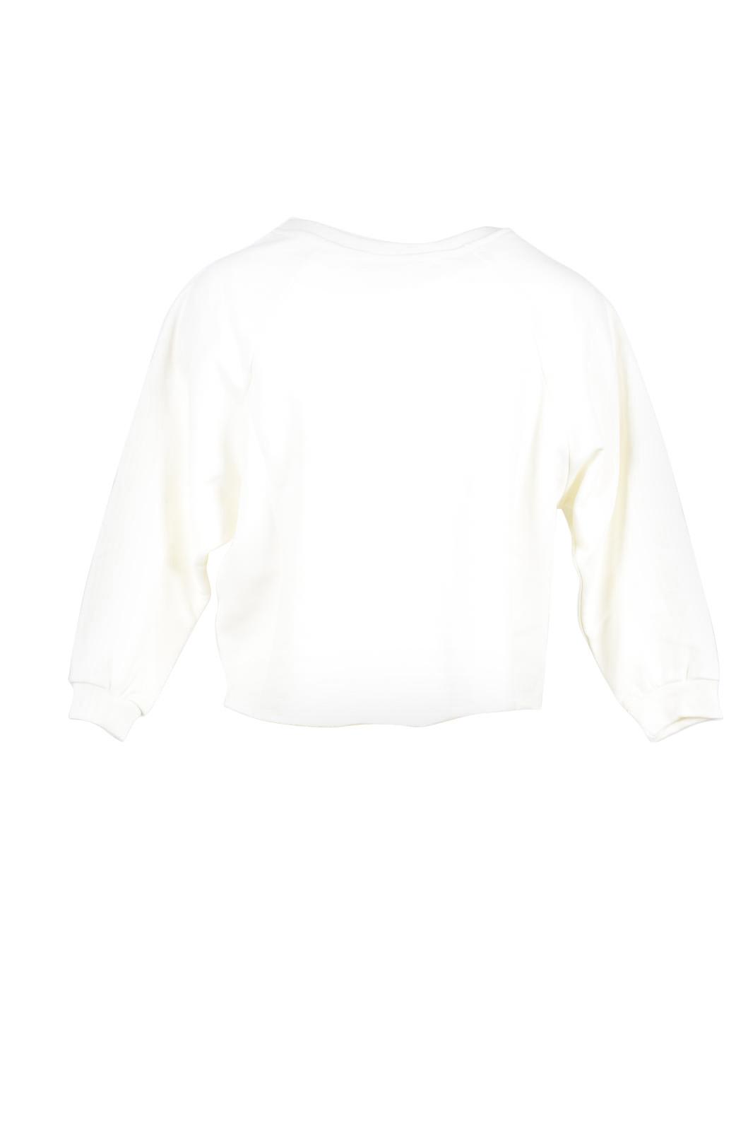 Off White Cotton Cropped Women's Sweater展示图