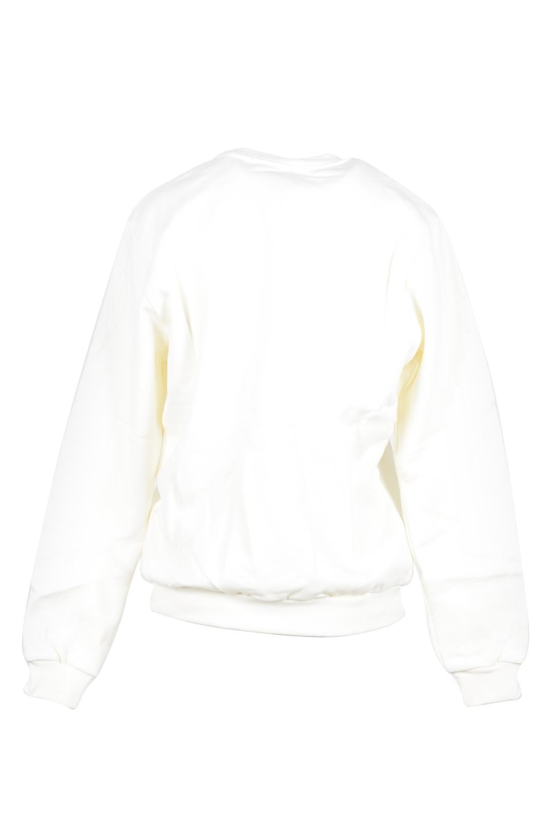 Off White & Gold Cotton Women's Sweater展示图