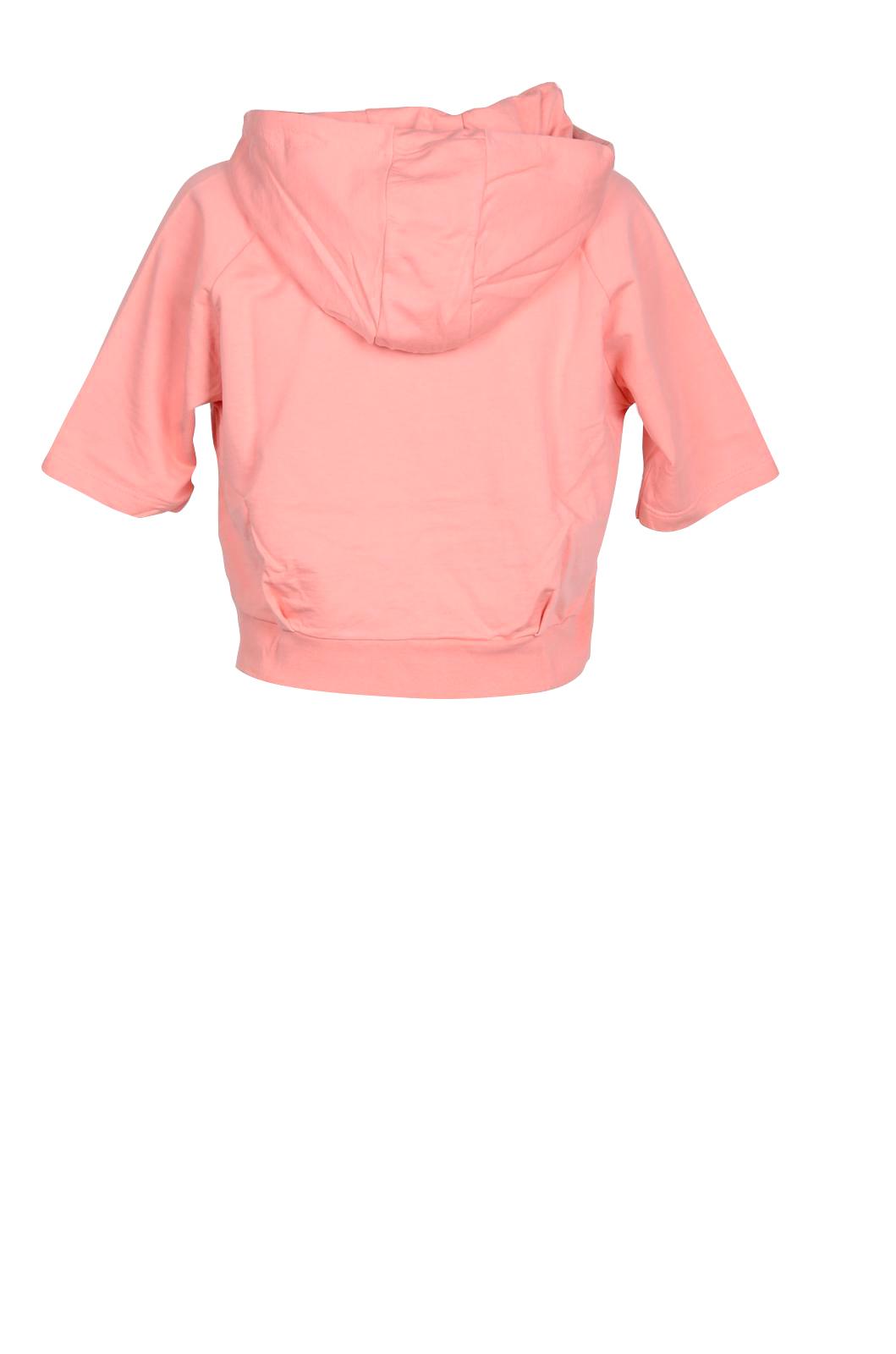 Salmon Pink Signature Cropped Hoodie展示图