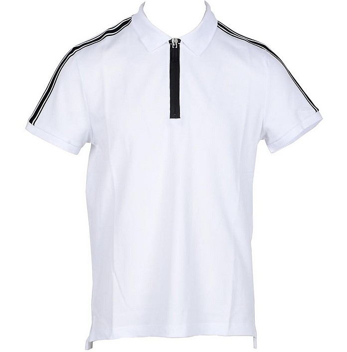 White Cotton Men's Polo Shirt - Bikkembergs