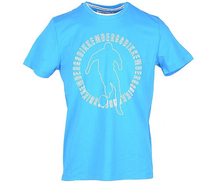 Men's Light Blue T-Shirt - Bikkembergs