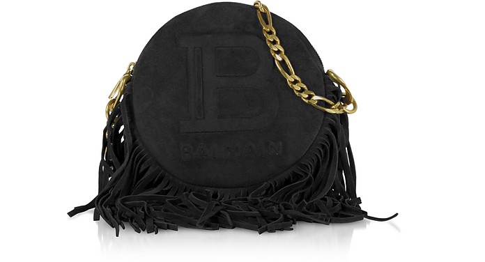 Suede, Leather and Fringes 18 Disco Bag - Balmain