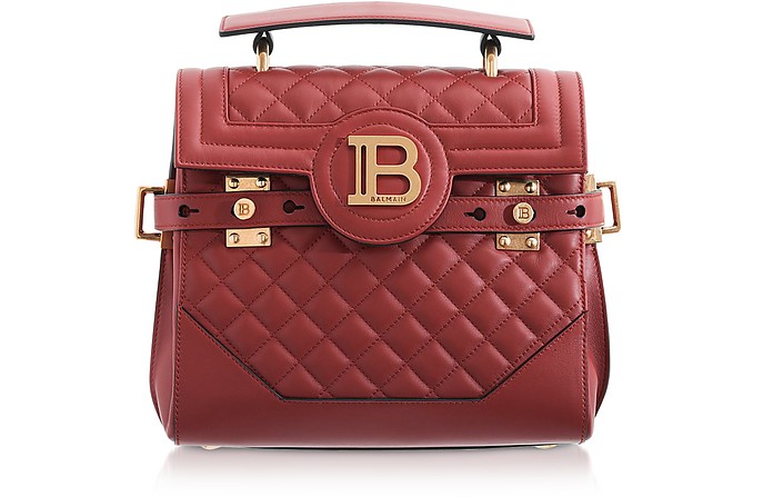 Quilted Leather 23 B-Buzz Satchel Bag - Balmain