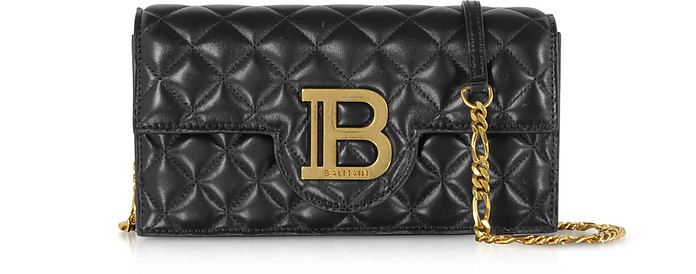 Quilted Leather B-Smartphone Case w/Chain Strap - Balmain