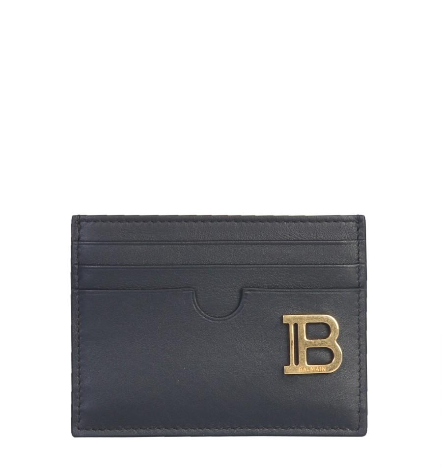 Balmain Debossed Monogram Zipped Card Holder - ShopStyle