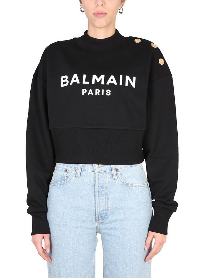 Sweatshirt With Logo Print - Balmain / o}