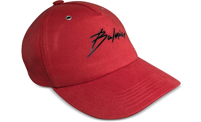 Cappello da Baseball in Cotone Nero con Logo - Balmain