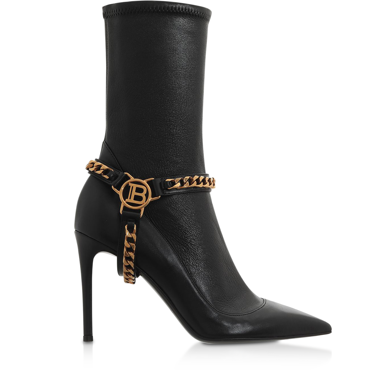 Leather ankle boots Balmain Black size 40 EU in Leather - 21734085