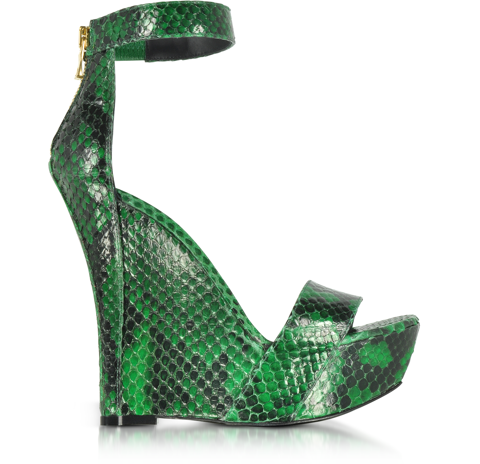 sandali con tacco verde smeraldo