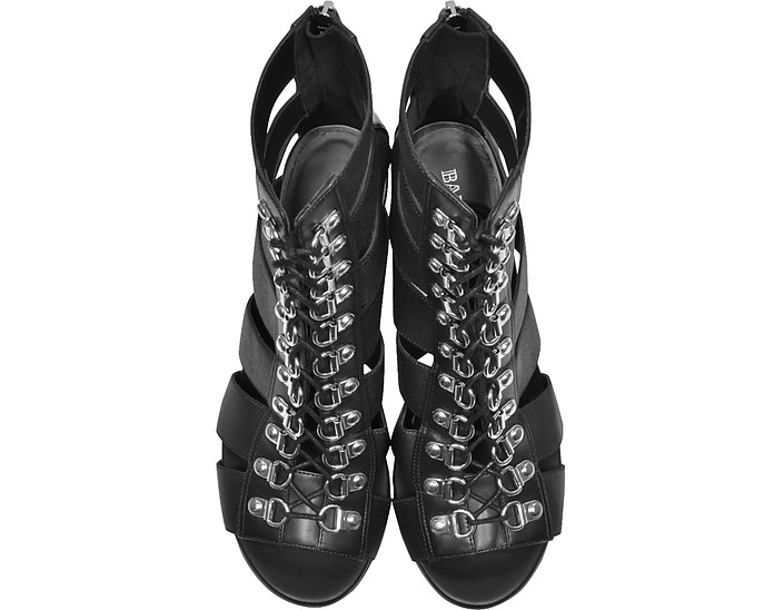 Balmain Black Leather Lace Up Boots 35 EU (5 US | 2 UK) at FORZIERI
