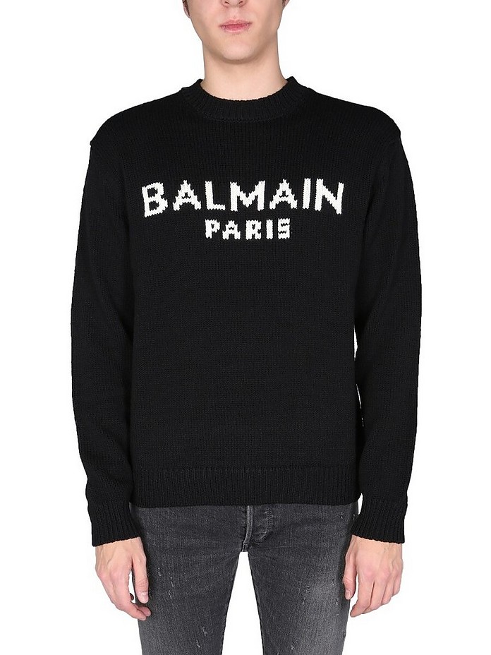 Sweater With Logo Inlay - Balmain