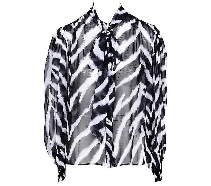 White/Black Zebra Women's Shirt - Marco Bologna