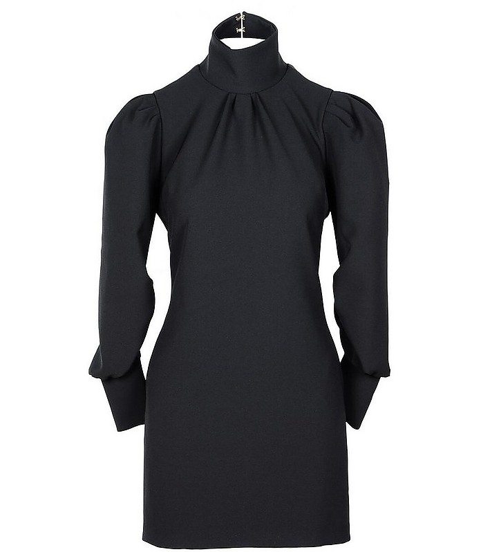 Black Open Back Women's Mini Dress w - Marco Bologna