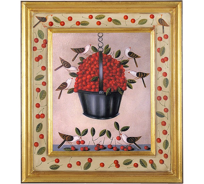 Oil on Canvas Cherries Painting - Bianchi Arte