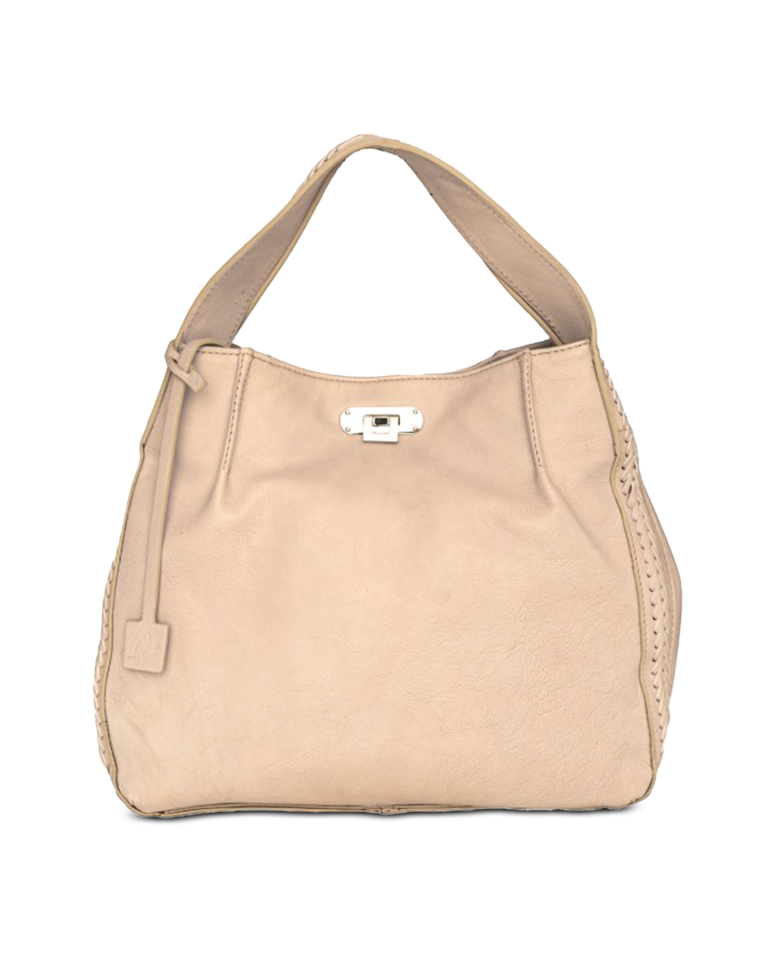 Buti Lara New Beige Leather Large Shoulder Bag