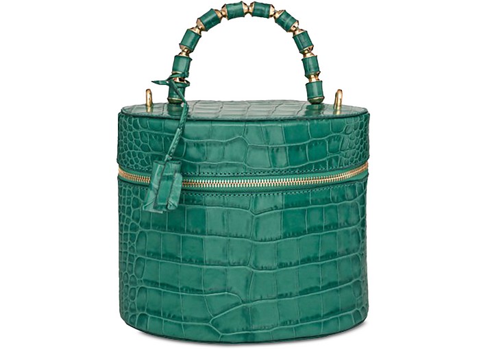 23 Croco M Printed Calfskin Bucket Bag w/Jewelry Handle - Buti