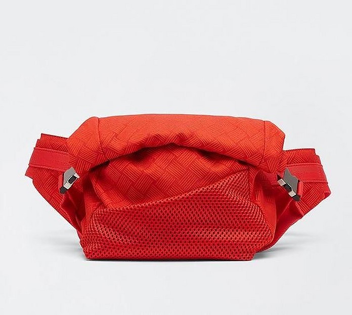 Red Fold-Over Men's Waistbag - Bottega Veneta