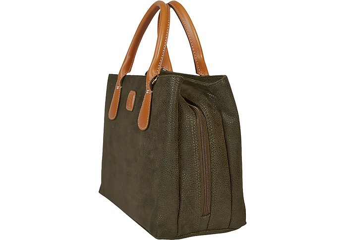 Bric's Camel Life Eva Small Micro Suede Tote Bag at FORZIERI