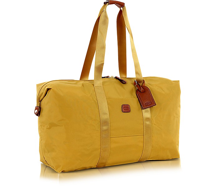 Bric's X-Bag Large Gold Nylon Packable Last-minute Holdall in a Pouch ...