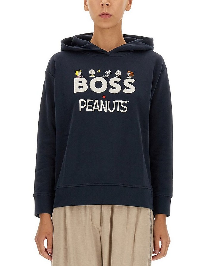 Sweatshirt With Logo Embroidery - Boss x Peanuts