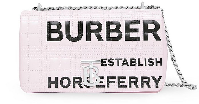 Burberry Pale Pink Coated Canvas Lola bag at FORZIERI