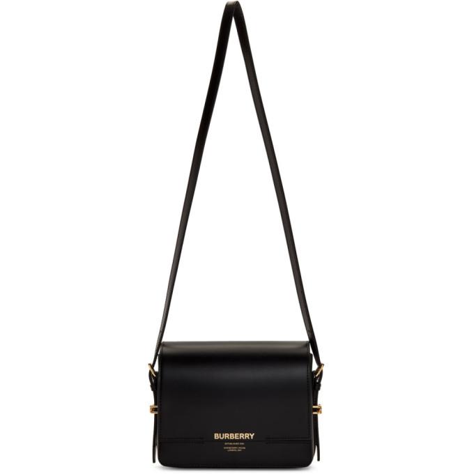 Burberry Black Leather Small Grace Bag 