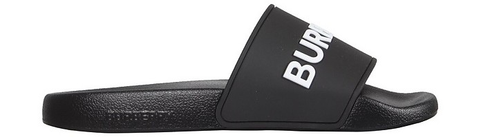 Slide Sandals With Logo - Burberry