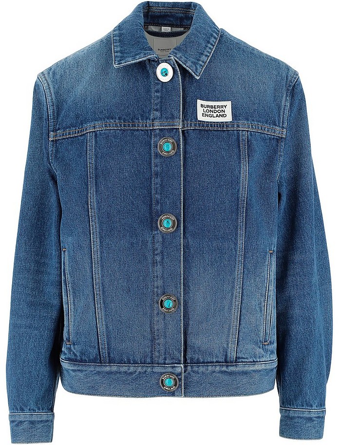 Classic Blue Cotton Denim Jacket - Burberry