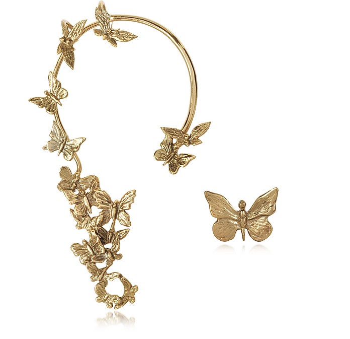 Ear Cuff en Bronze Doré avec Papillons - Bernard Delettrez