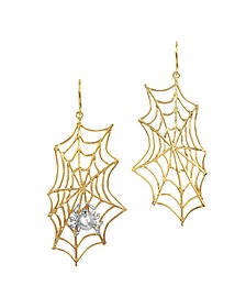 Spiderweb Bronze and Silver Earrings