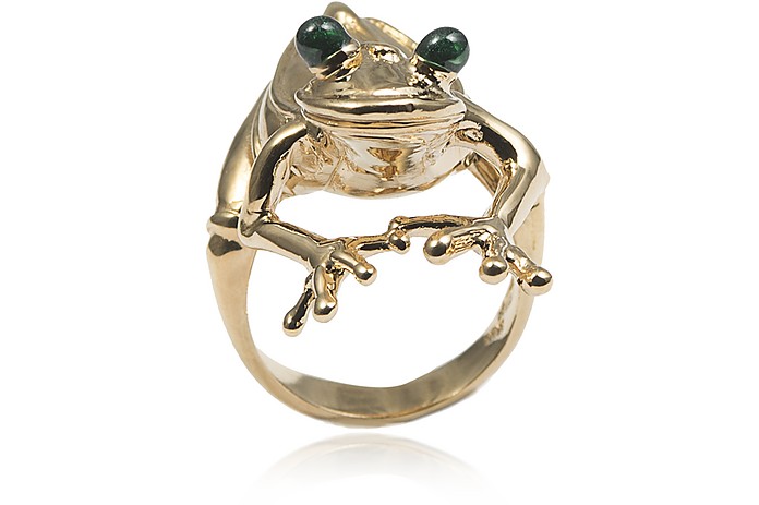 Small Froggy Bronze Ring - Bernard Delettrez / xi[ fgY