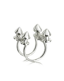 Four Studs Silver Ring