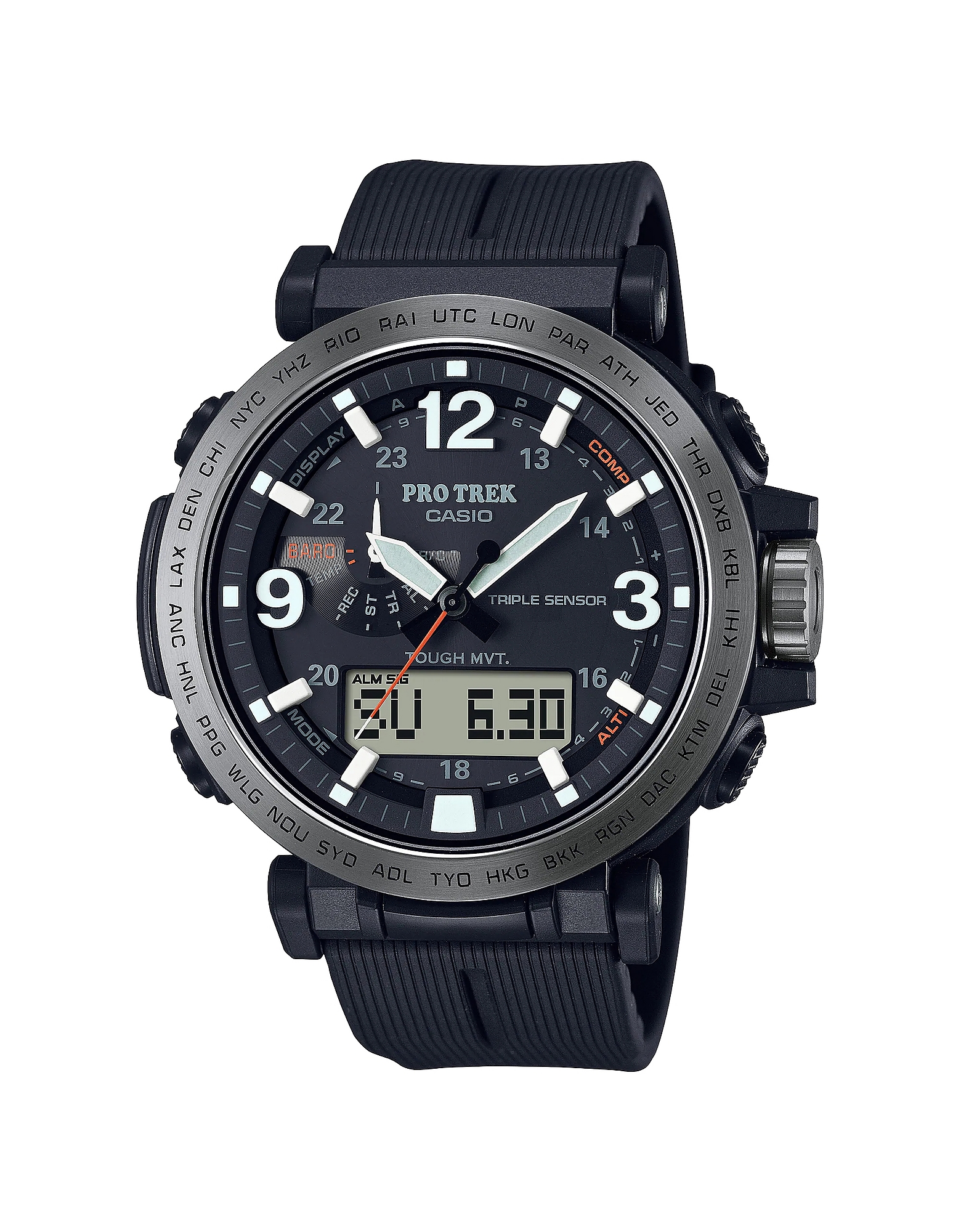 Casio Designer Women's Watches Solar Analogue/digital Watch In Black