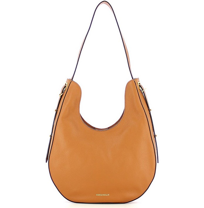 Brown Leather Bagatelle Hobo Bag - Coccinelle