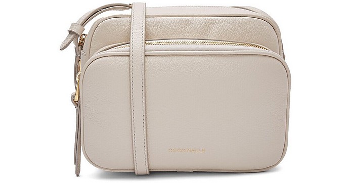 Ivory Grained Leather Lea Camera Bag - Coccinelle