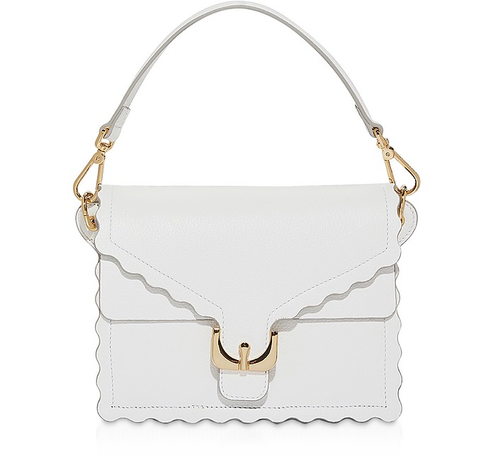 Ambrine Merletto White Leather Shoulder Bag - Coccinelle