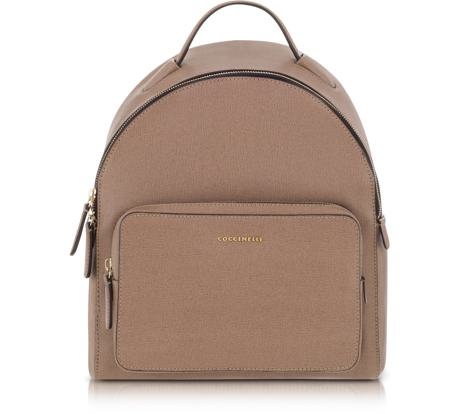 Coccinelle Taupe Clementine Leather Backpack at FORZIERI