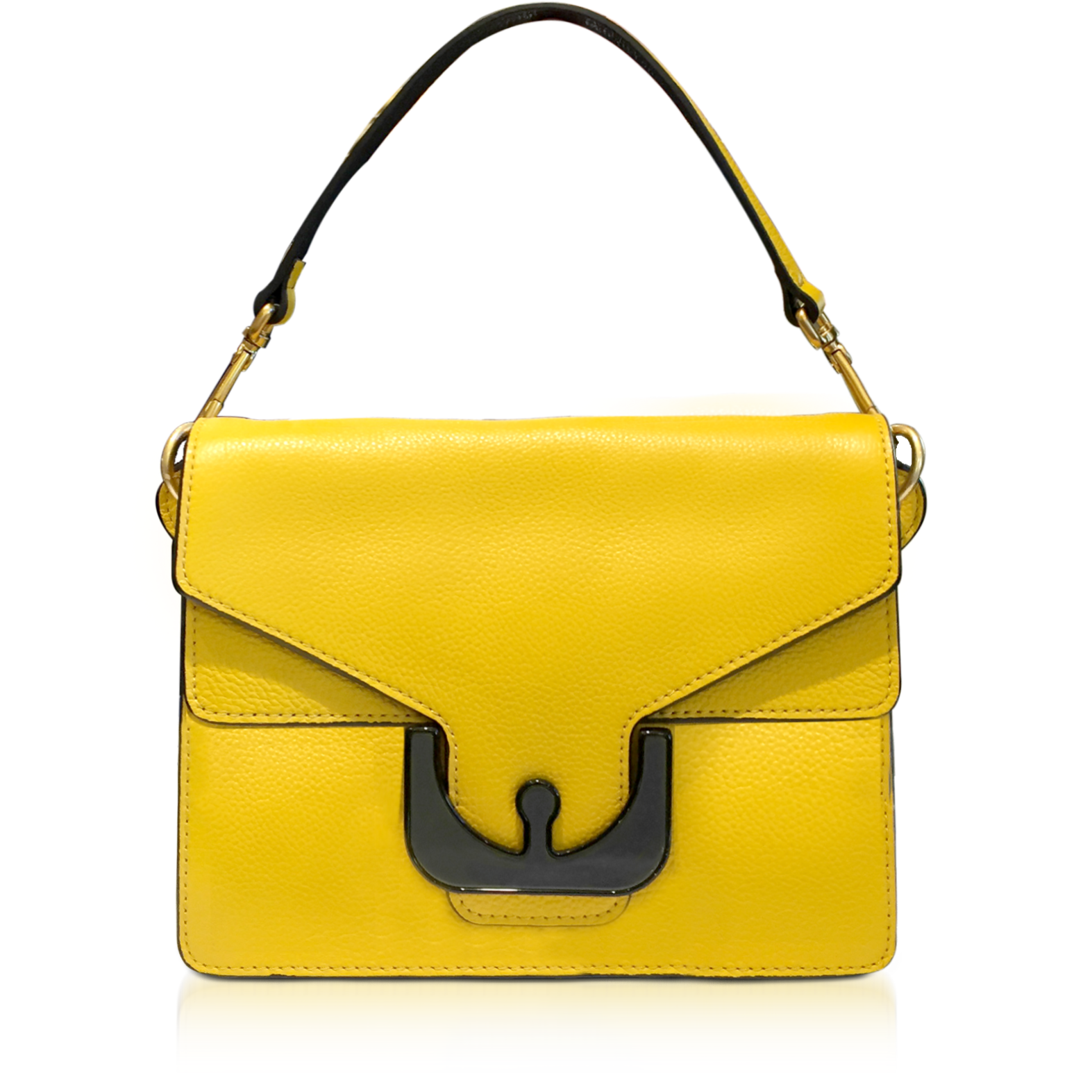 Coccinelle Ambrine Graphic Sunflower Leather Satchel Bag at FORZIERI