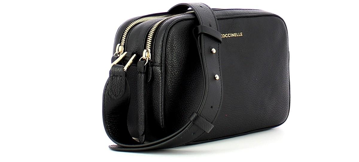Coccinelle Black Rendez-Vous Double Zip Camera Bag at FORZIERI Australia