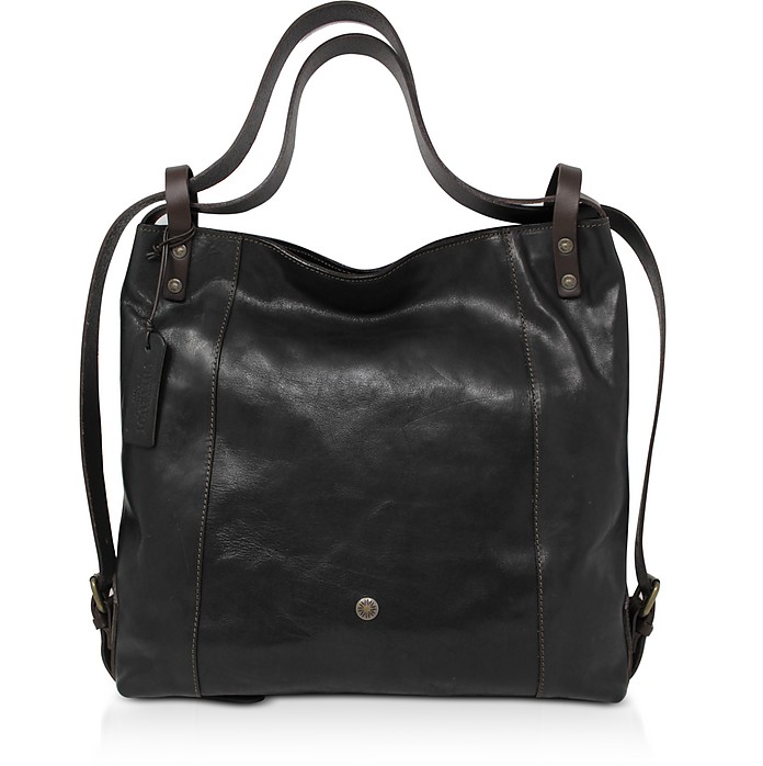 Genuine Leather Convertible Tote/Backpack - Chiarugi
