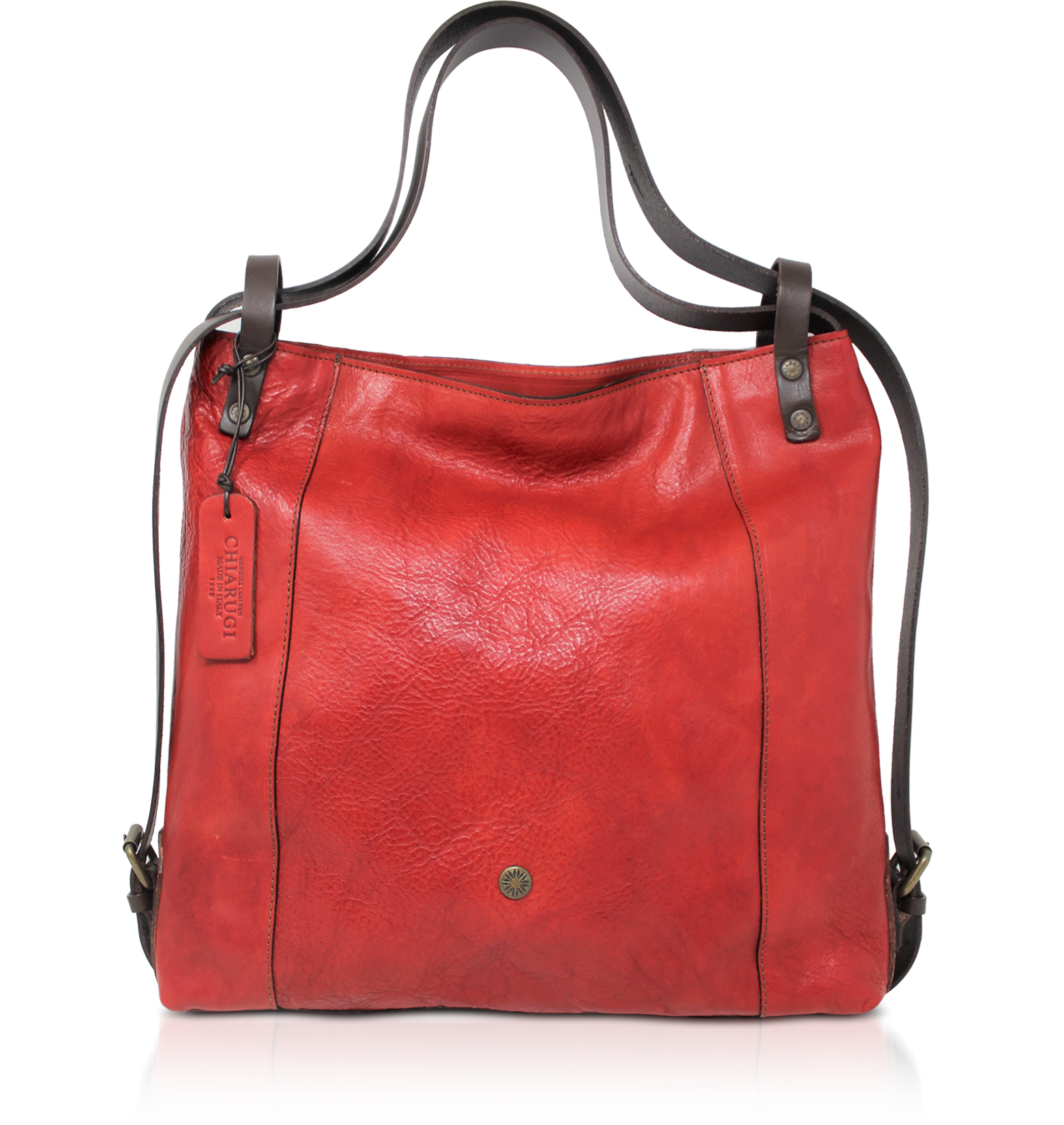 Chiarugi Italian Leather Satchel Crossbody Bag