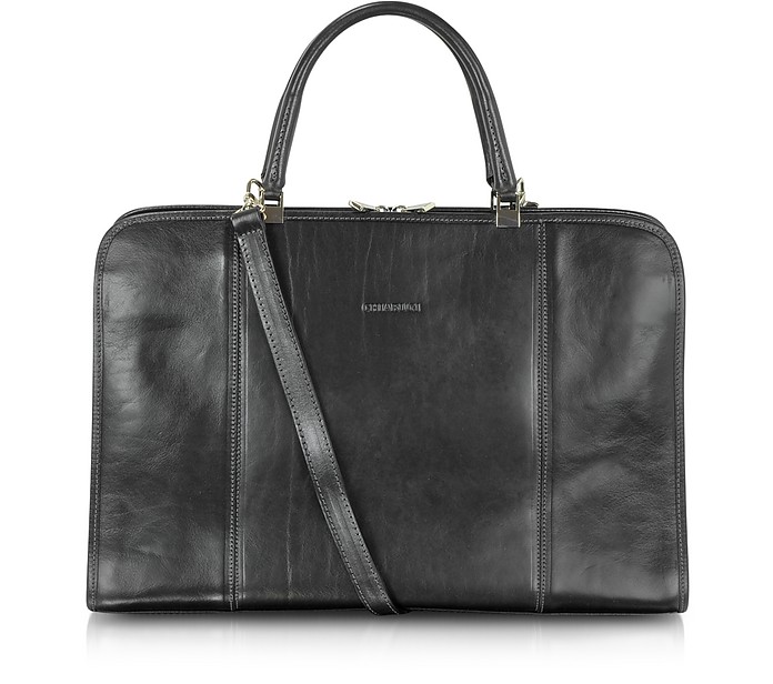 Double Handle Leather Briefcase - Chiarugi