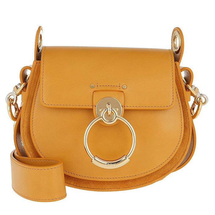 Chloé Tess Shoulder Bag Small Leather Burning Camel at FORZIERI